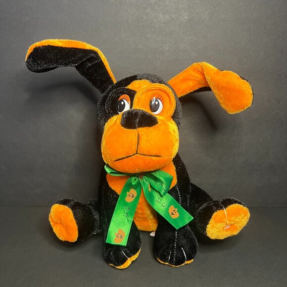 Plush Apparel Home of Mardi Gras Halloween Black Orange Collectible Dog Toy 7.5" - Picture 2 of 8